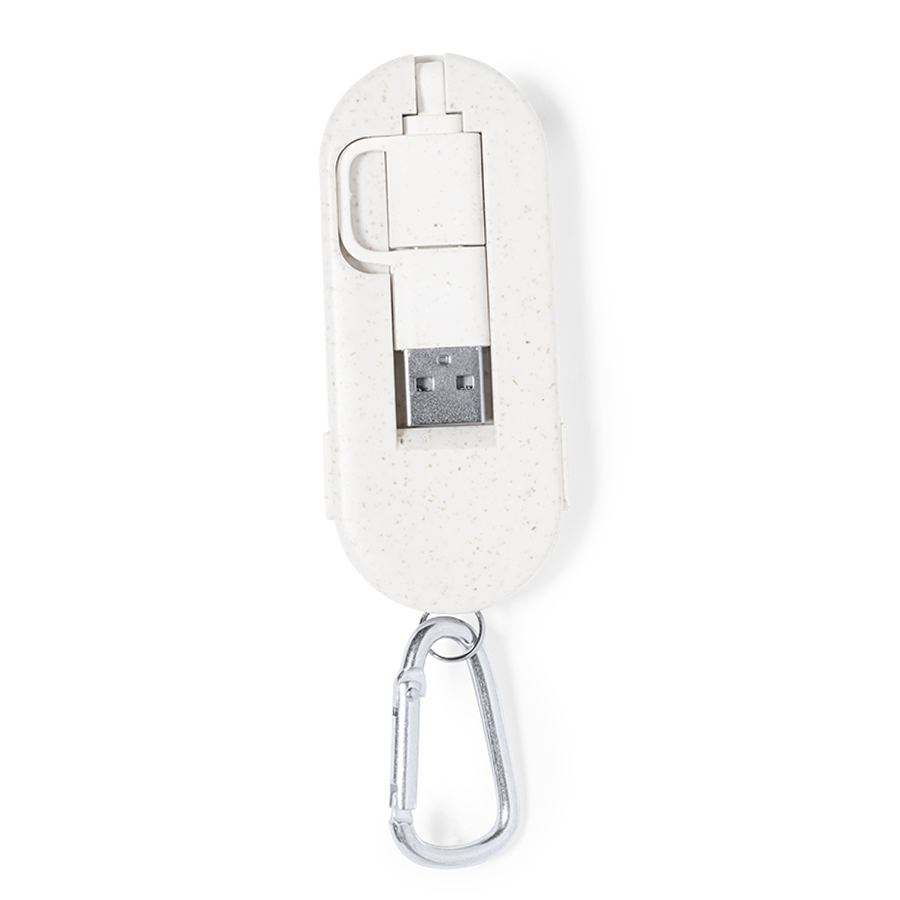 multi câble ecologique avec mousqueton