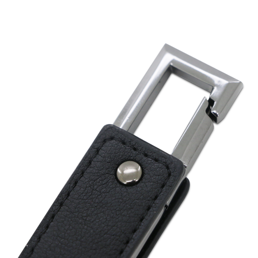 usb 32 gb en similicuir et métal crochet