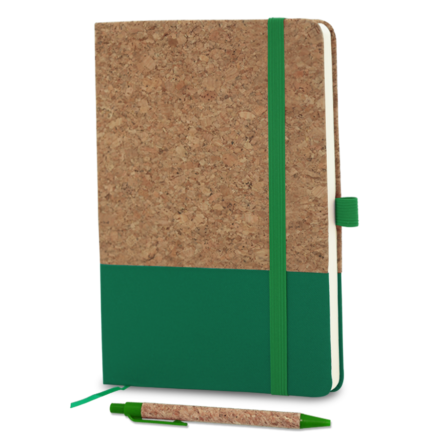 notebook a5 mi liège et mi tissu avec stylo