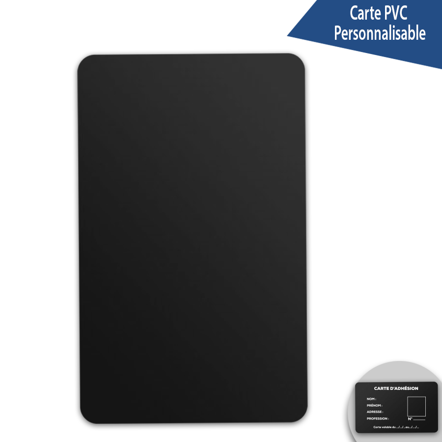 carte pvc blanche personnalisable