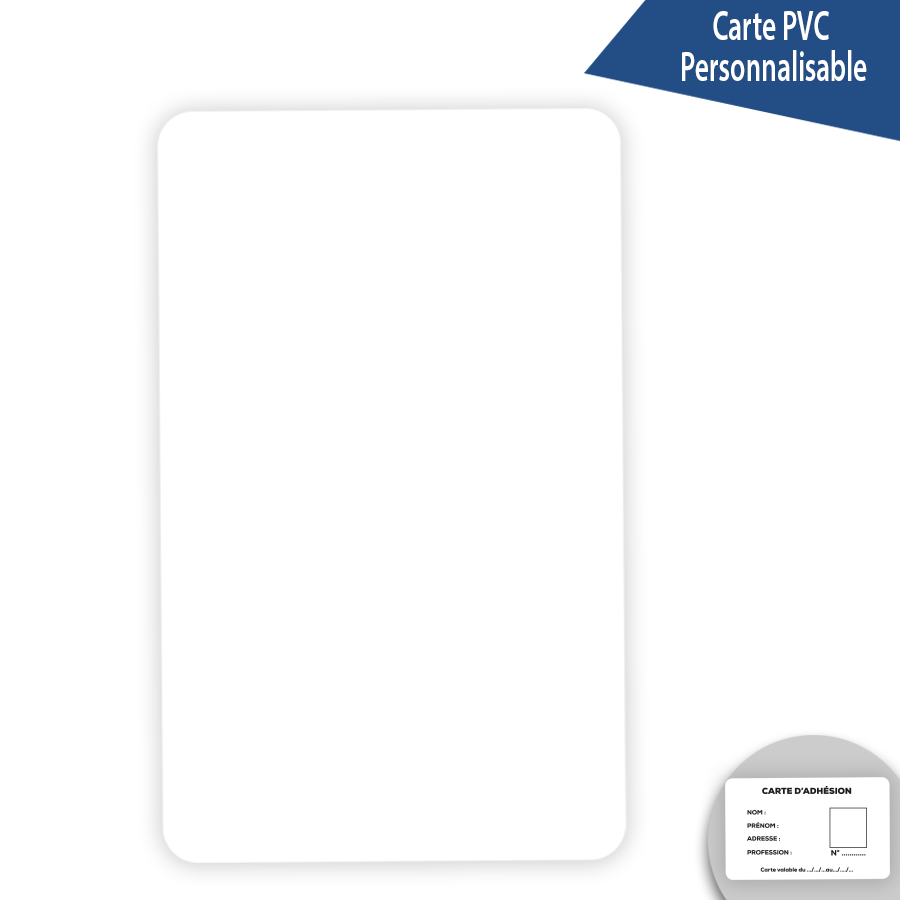 carte pvc blanche personnalisable