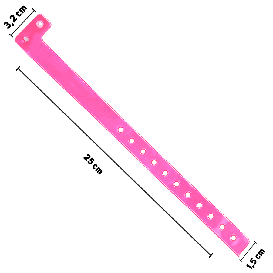 bracelet jetable en vinyle fluorescent