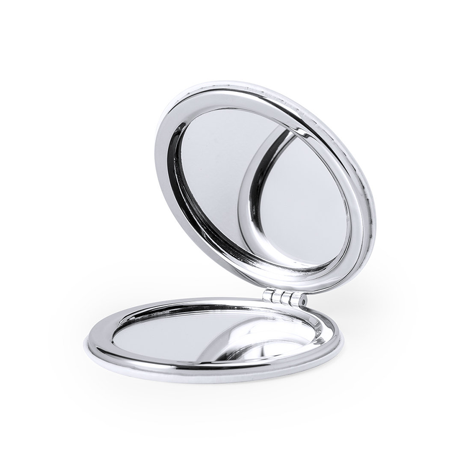 miroir pliant en similicuir blanc