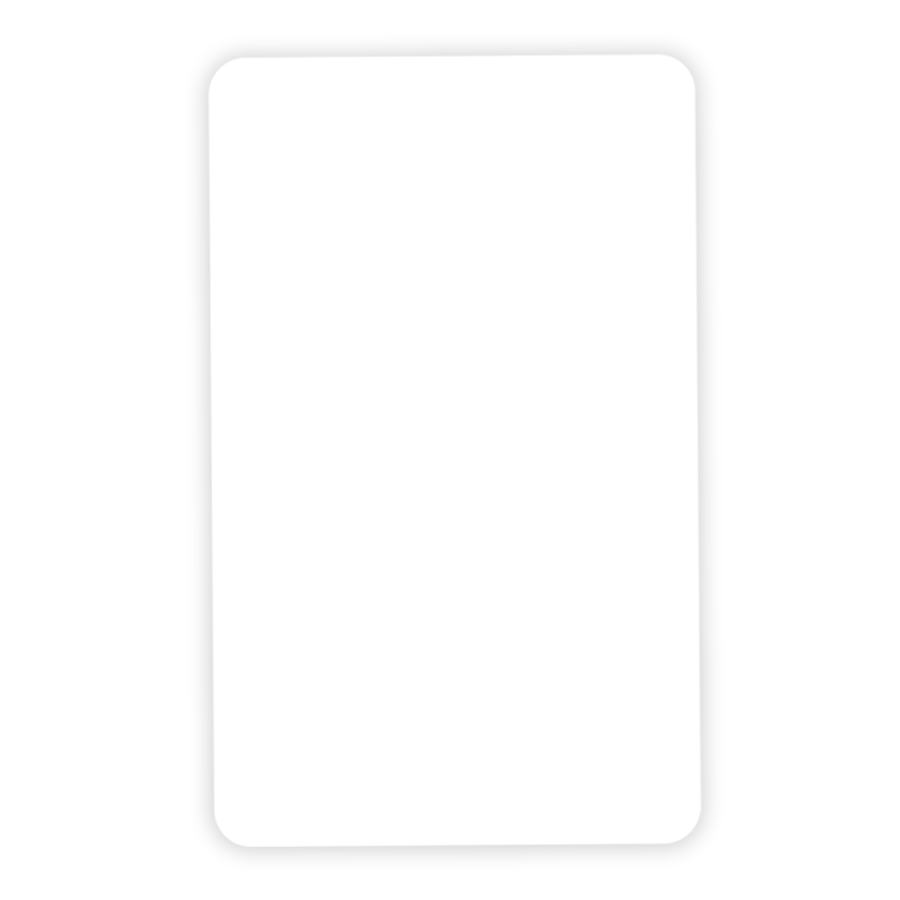 carte pvc blanche personnalisable