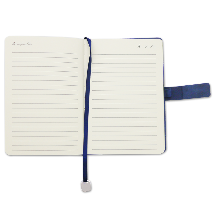 notebook a5 en tissu et similicuir