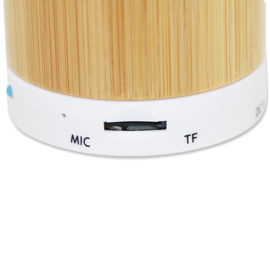 haut parleur bamboo rond bluetooth