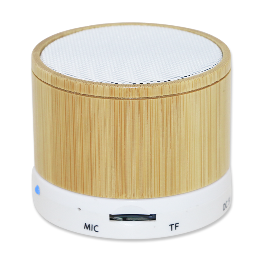 haut parleur bamboo rond bluetooth