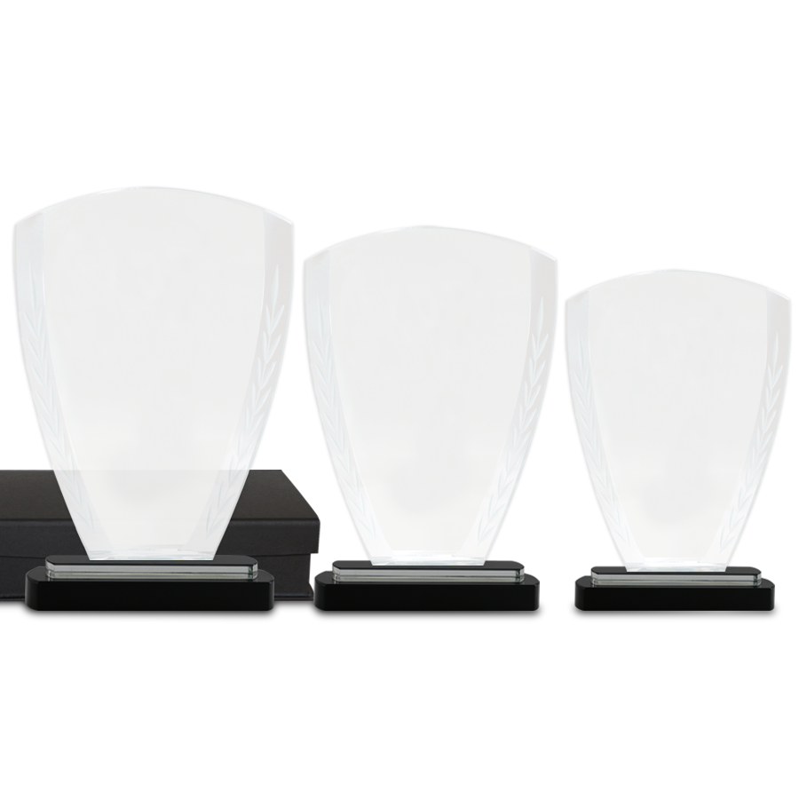 trophée personnalisable en verre
