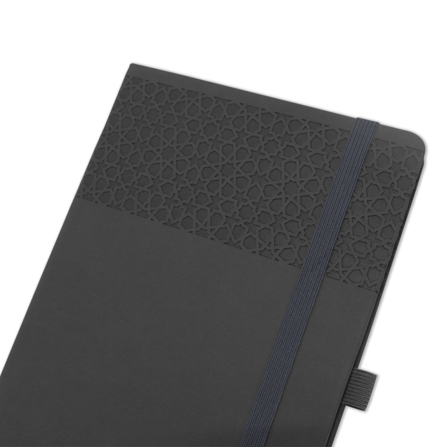 note-book publicitaire design arabesque