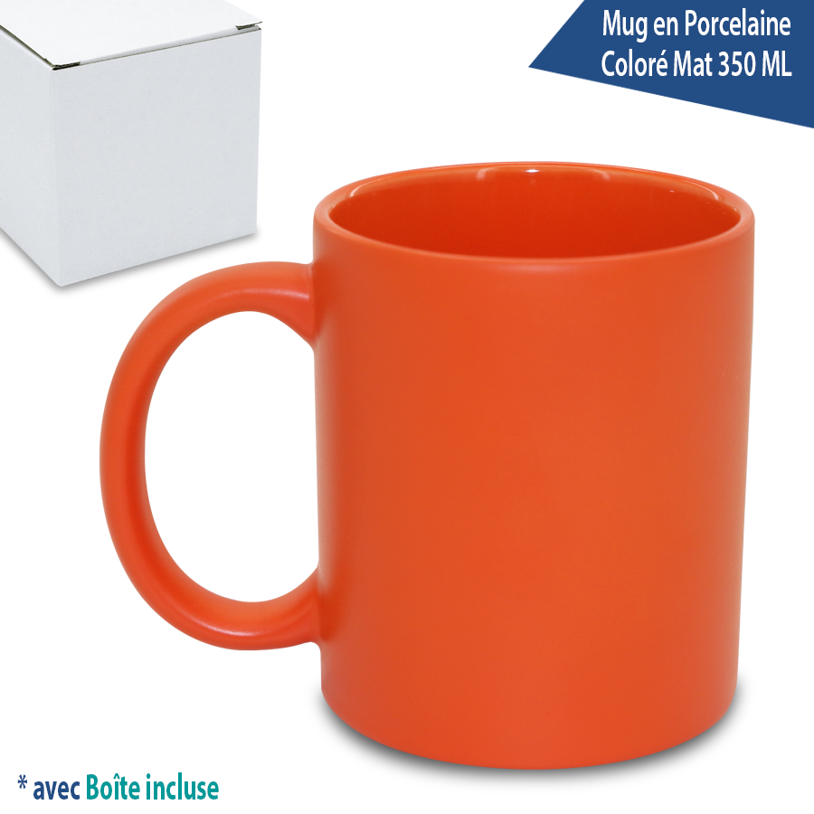 mug en porcelaine coloré 320 ml avec boîte