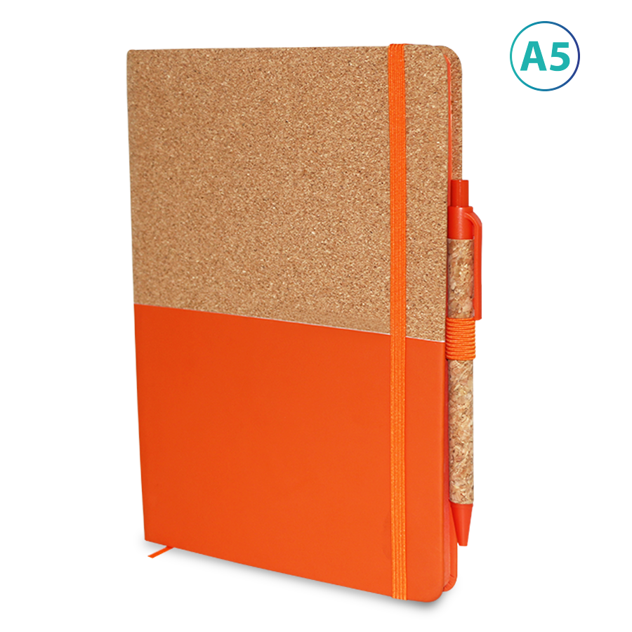 note-book  a5 en liège et similicuir