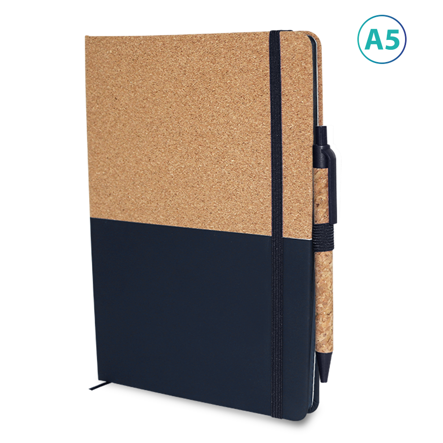 note-book  a5 en liège et similicuir