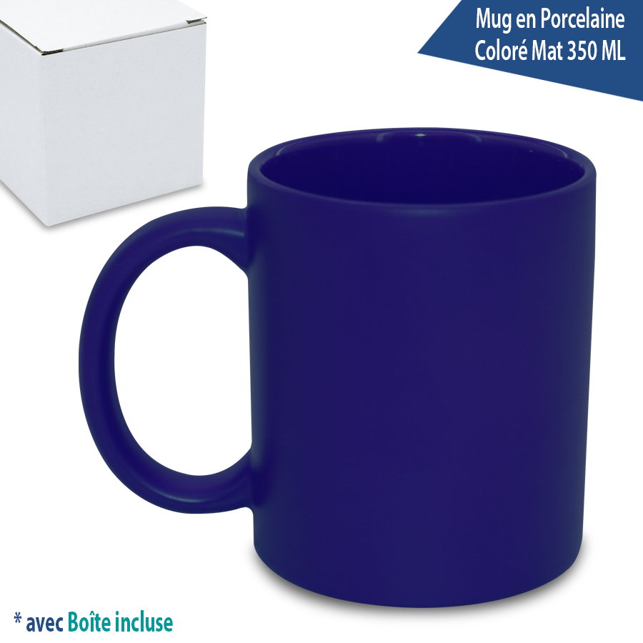 mug en porcelaine coloré 320 ml avec boîte