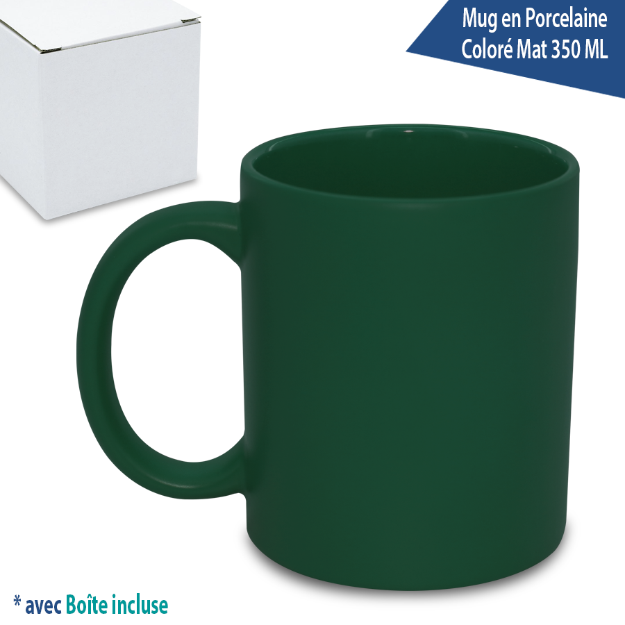 mug en porcelaine coloré 320 ml avec boîte