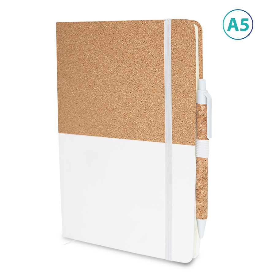 note-book  a5 en liège et similicuir